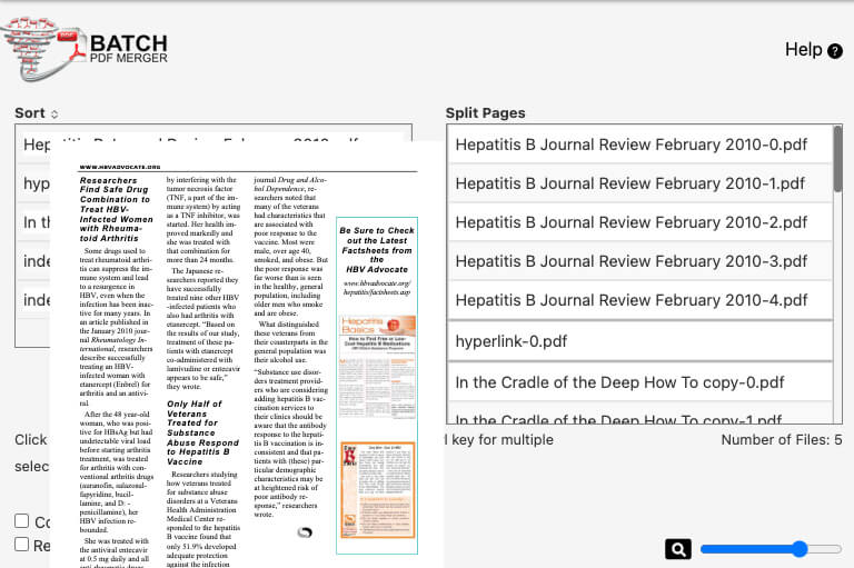 split PDF files