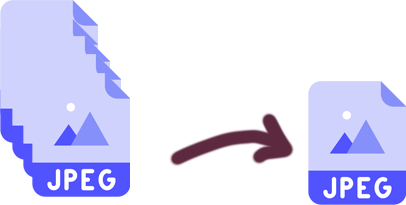 Multi PDF Converter interface showing PDF to JPG conversion with file combination feature